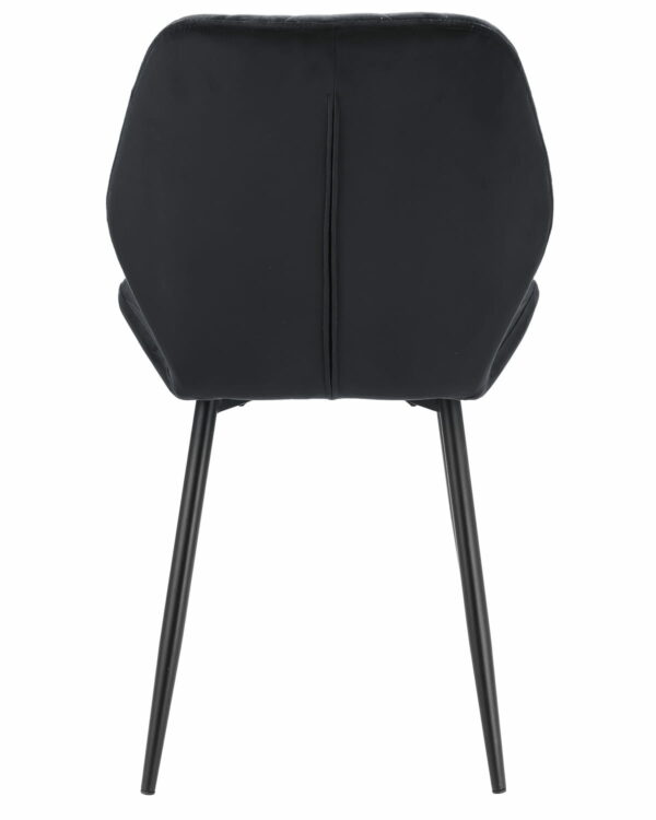 (DL) Scaun dining Milare pentru bucatarie tapitat cu catifea, 80x58x87cm, negru - Image 8