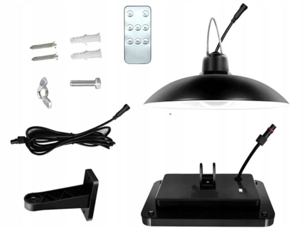 Lampa solara tip pendul, panou solar independent cu cablu de 3 metri, cu telecomanda - Image 9