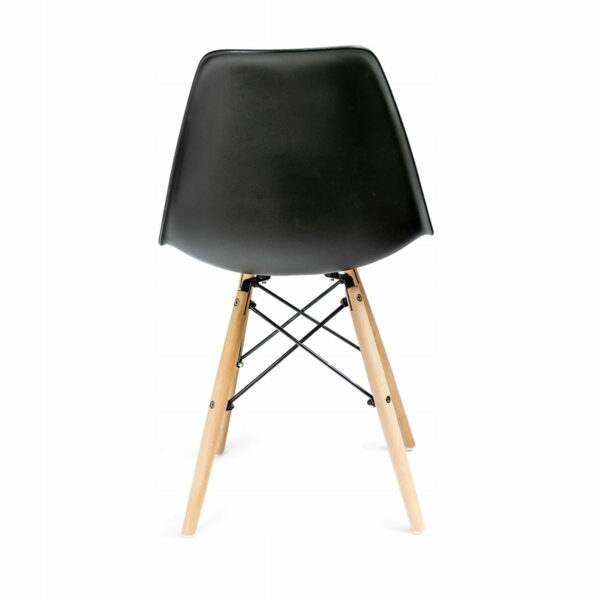 (DL) Scaun dining Eva pentru bucatarie, 46x52x81cm, negru - Image 4