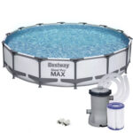 Piscina cadru metalic Bestway, 427x84 cm, 10.200 litri, cu pompa de filtrare