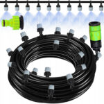 Furtun irigare terasa tip perdea cu vapori, instalatie modulara, 15 metri