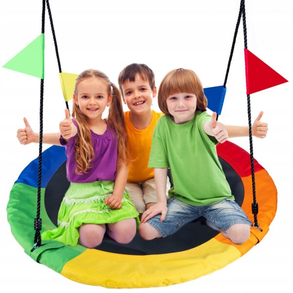 Leagan tip cuib reglabil pe inaltime, 120cm, 150kg, multicolor - Image 2
