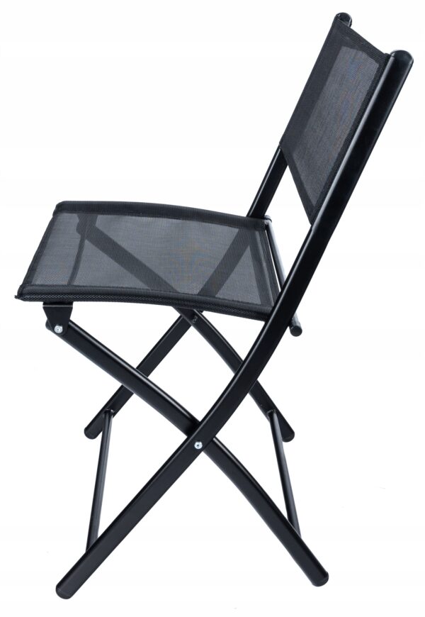 Set mobilier gradina Sersimo Oneiro, 2 scaune pliabile, 1 masa, negru - Image 10
