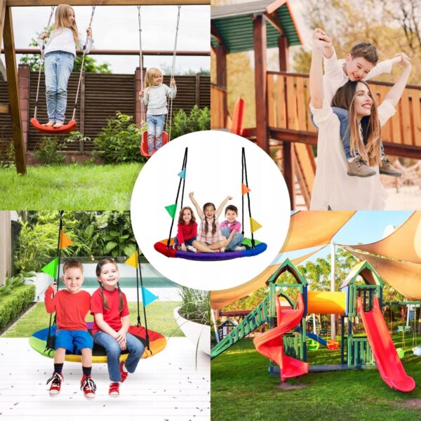 Leagan tip cuib reglabil pe inaltime, 120cm, 150kg, multicolor - Image 12