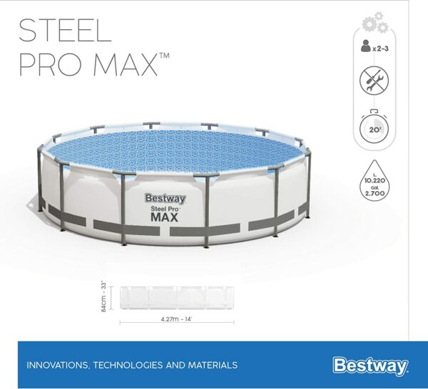 Piscina cadru metalic Bestway, 427x84 cm, 10.200 litri, cu pompa de filtrare - Image 10