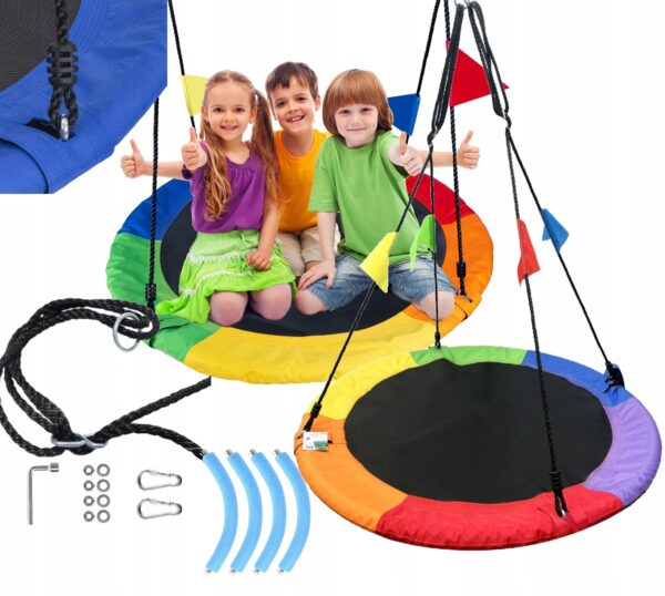 Leagan tip cuib reglabil pe inaltime, 120cm, 150kg, multicolor - Image 13