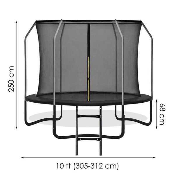 Trambulina Premium, Black, cu scara si plasa de protectie interioara, 305 cm - Image 12