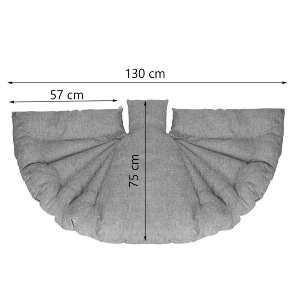 Perna pentru leagane suspendate, cu fermoar, gri, 130x75cm - Image 14