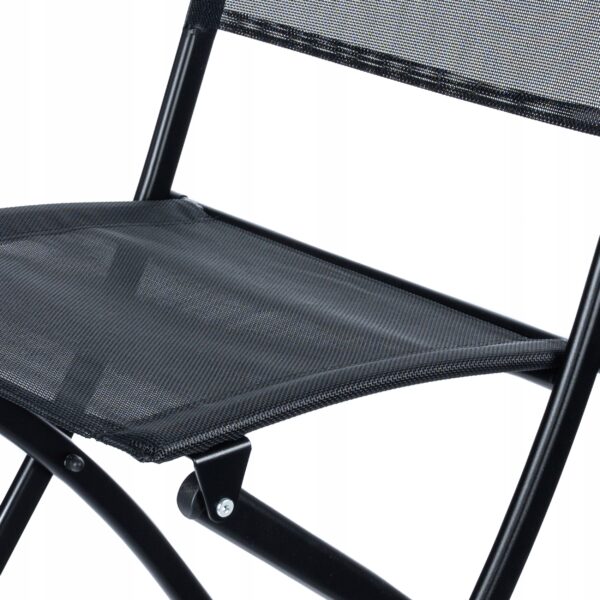 Set mobilier gradina Sersimo Oneiro, 2 scaune pliabile, 1 masa, negru - Image 17
