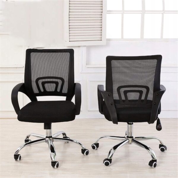 Scaun de birou ergonomic, cu brate, tesatura mesh, 120kg, negru - Image 3