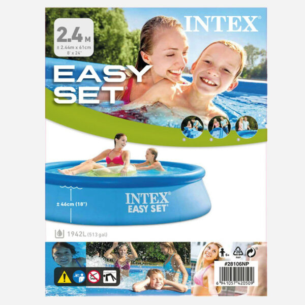 Piscina gonflabila Intex, 244x61 cm, 1.900 litri, Easy Set 28106NP - Image 2