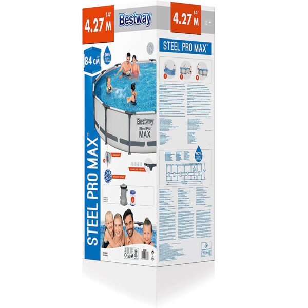 Piscina cadru metalic Bestway, 427x84 cm, 10.200 litri, cu pompa de filtrare - Image 3