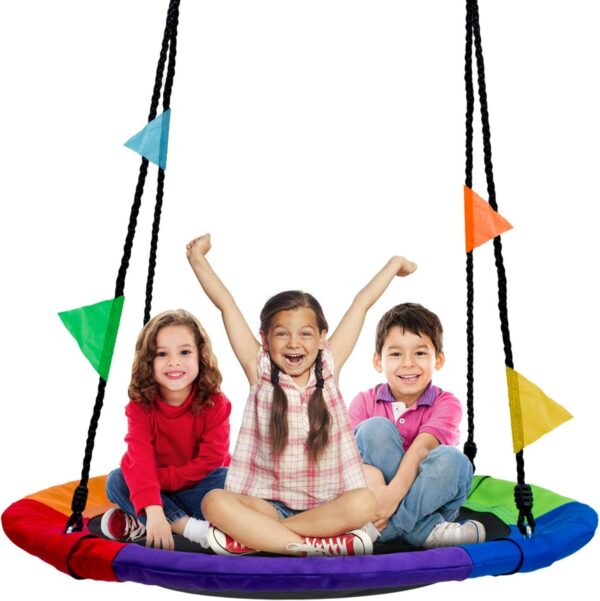 Leagan tip cuib reglabil pe inaltime, 120cm, 150kg, multicolor - Image 5