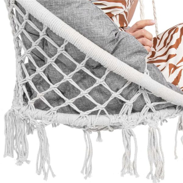 Perna pentru leagane suspendate, cu fermoar, gri, 130x75cm - Image 5