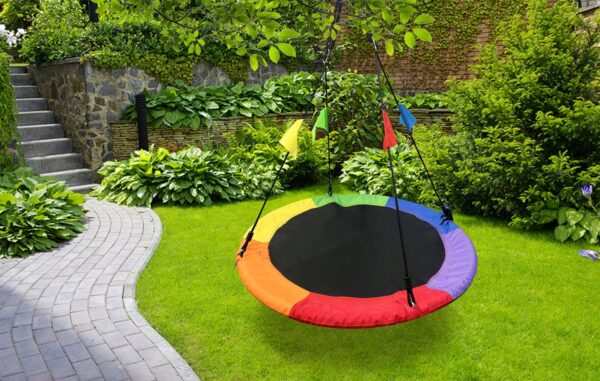 Leagan tip cuib reglabil pe inaltime, 120cm, 150kg, multicolor - Image 9