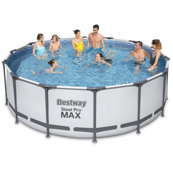 Piscina cadru metalic Bestway, 457x122cm, 16.000 litri, cu pompa de filtrare, scara si prelata - Image 9