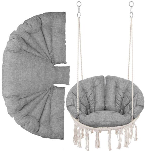 Perna pentru leagane suspendate, cu fermoar, gri, 130x75cm - Image 8