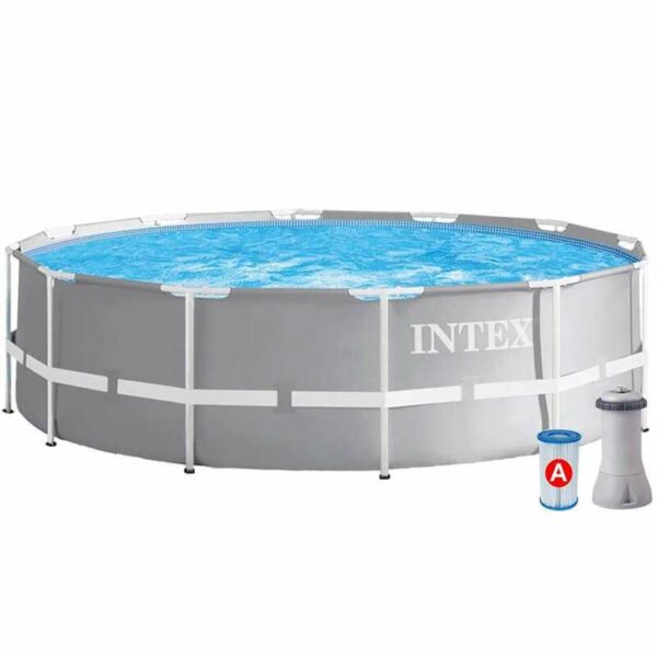 Piscina cadru metalic Intex Prisma Frame, 366x76 cm, 6.500 litri, cu pompa de filtrare - Image 9