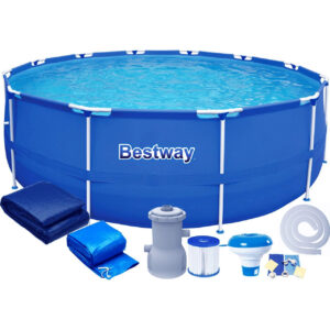 Piscina cadru metalic Bestway, 366x76 cm, 6.500 litri, cu toate accesoriile