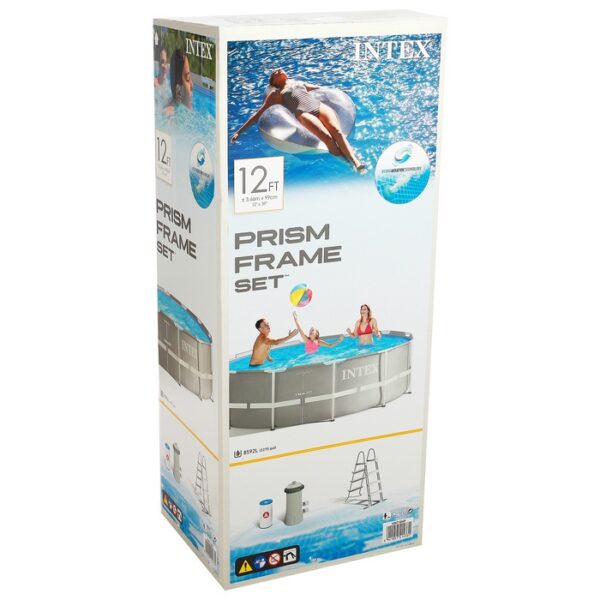 Piscina cadru metalic Intex Prism Frame, 366x99cm, 9.000 litri, cu pompa de filtrare si scara - Image 11