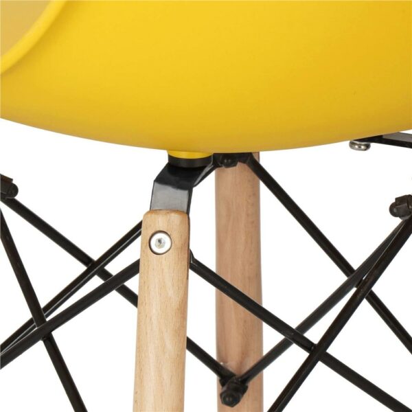 Set 4 scaune dining Scandinav pentru bucatarie, 38x42x82cm, galben - Image 13