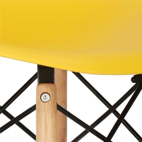 Set 4 scaune dining Scandinav pentru bucatarie, 38x42x82cm, galben - Image 15