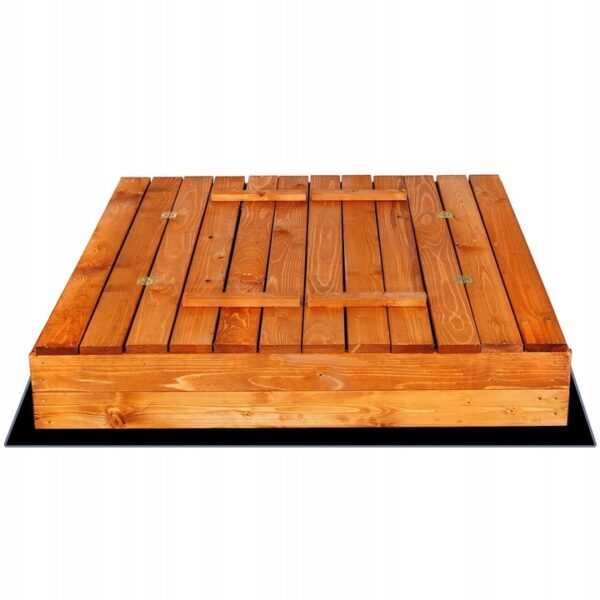 Lada de nisip din lemn cu capac transformabil in bancuta, 120x120cm - Image 9
