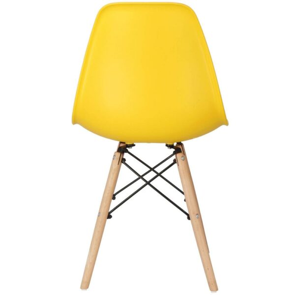 Set 4 scaune dining Scandinav pentru bucatarie, 38x42x82cm, galben - Image 6