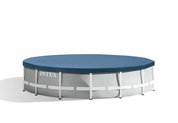 Piscina cadru metalic Intex Prism Frame, 457x107cm, 14.600 litri, cu pompa de filtrare, scara, covor si prelata - Image 7