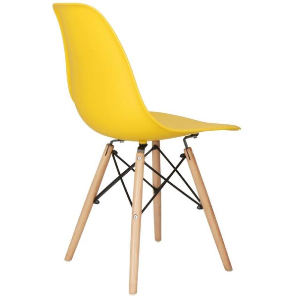Set 4 scaune dining Scandinav pentru bucatarie, 38x42x82cm, galben - Image 7