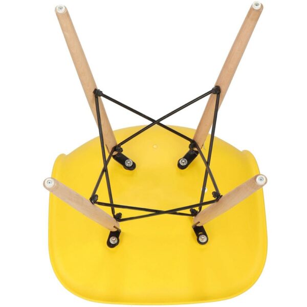 Set 4 scaune dining Scandinav pentru bucatarie, 38x42x82cm, galben - Image 8