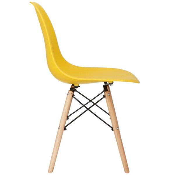 Set 4 scaune dining Scandinav pentru bucatarie, 38x42x82cm, galben - Image 9