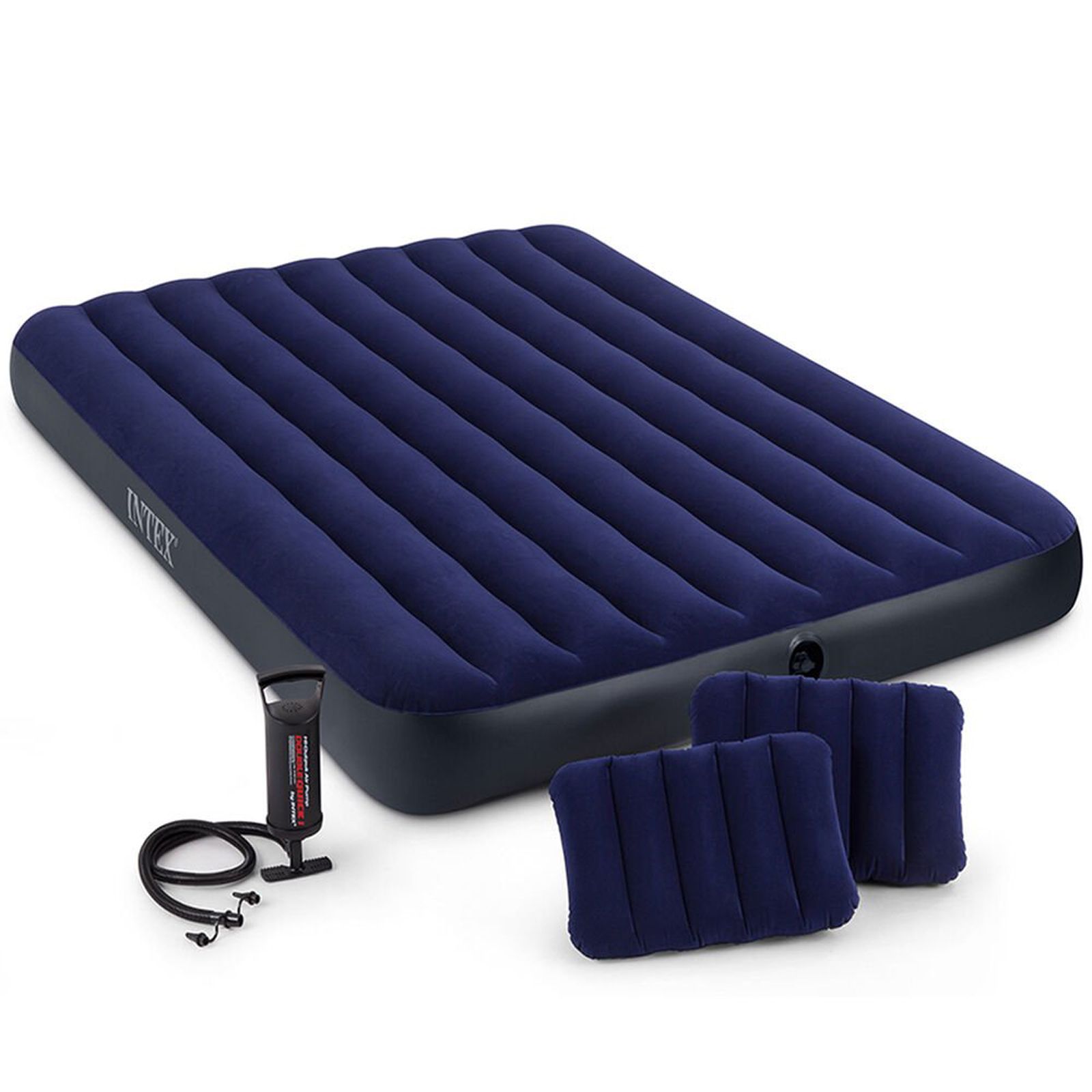 Felfújható matrac + kézi pumpa Intex Queen Dura Beam, 203x152x25 cm