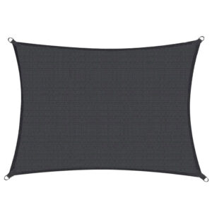 Copertina prelata de soare Sersimo SN165, dreptunghiulara, impermeabila cu protectie UV, 5x4m, gri inchis