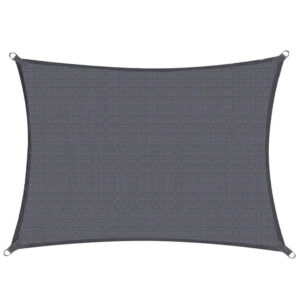 Copertina prelata de soare Sersimo SN163, dreptunghiulara, impermeabila cu protectie UV, 5x3m, gri inchis