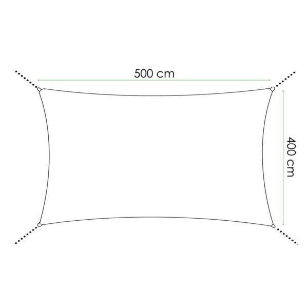 Copertina prelata de soare Sersimo SN165, dreptunghiulara, impermeabila cu protectie UV, 5x4m, gri inchis - Image 2
