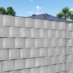 Panou de gard pentru intimitate in gradina, PVC, 35 x 0.05 m, gri