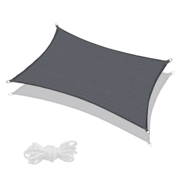 Copertina prelata de soare Sersimo SN163, dreptunghiulara, impermeabila cu protectie UV, 5x3m, gri inchis - Image 9