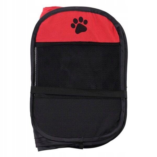 Összecsukható kennel házi kedvenceknek, átmérője 70cm, fekete piros - Image 8