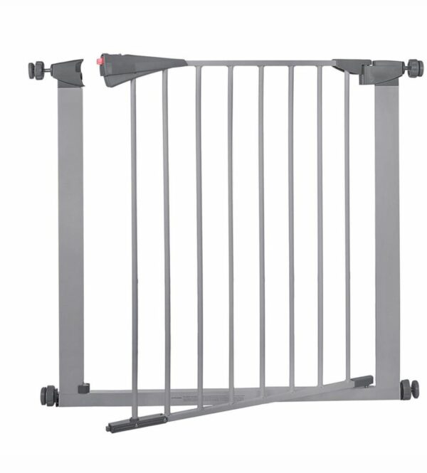 Poarta de siguranta Safety Gate pentru scari, ajustabila 79-84 cm, din otel, gri - Image 4