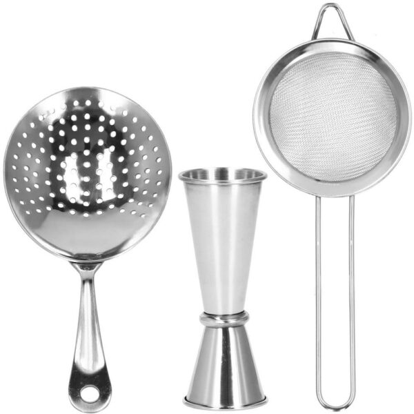 Cocktail Shaker készlet pultosoknak 750 ml, KI11, bambusz tartó, 14 darab - Image 13
