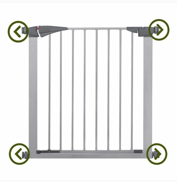 Poarta de siguranta Safety Gate pentru scari, ajustabila 79-84 cm, din otel, gri - Image 6