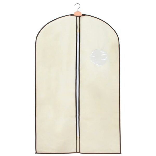 5db uhazsák készlet, vállfához, vízálló, krémszínű, 60x130 cm - Image 2