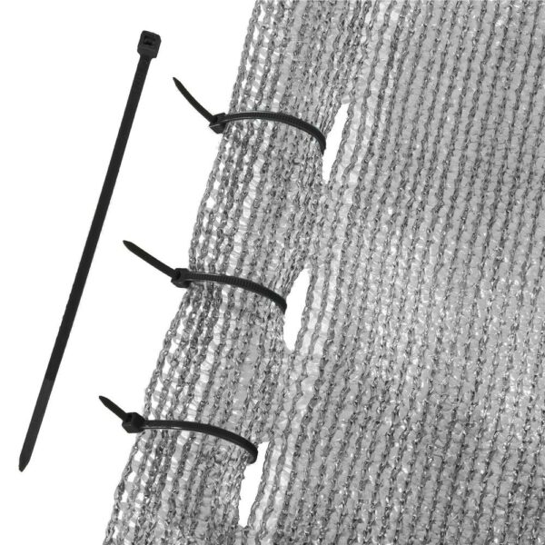 Set 100 bride zimtate din nailon, 2.5x100mm, cu autoblocare, tip colier, pentru fixare si legare, negre - Image 2