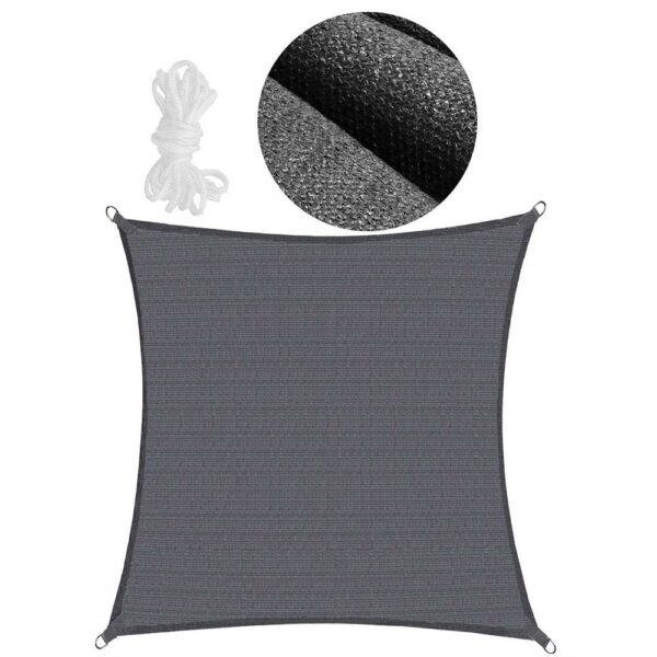 Copertina prelata de soare Sersimo SN162, patrata, impermeabila cu protectie UV, 3x3m, gri inchis - Image 2