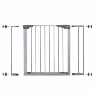 Poarta de siguranta Safety Gate pentru scari, ajustabila 100-105 cm, din otel, gri