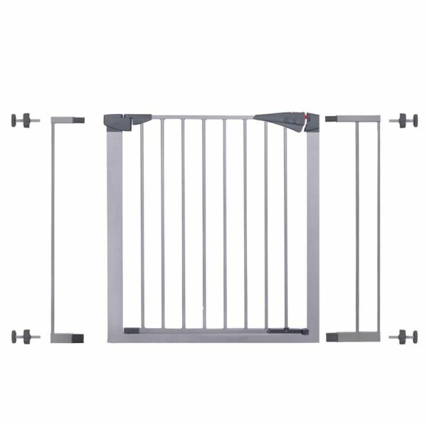 Poarta de siguranta Safety Gate pentru scari, ajustabila 100-105 cm, din otel, gri