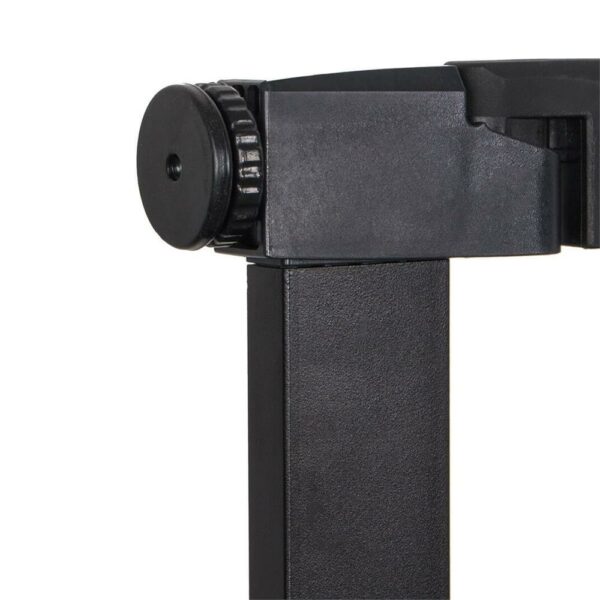 Poarta de siguranta Safety Gate pentru scari, ajustabila 117-124 cm, din otel si lemn, negru maro - Image 2