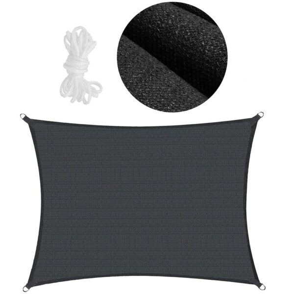 Copertina prelata de soare Sersimo SN165, dreptunghiulara, impermeabila cu protectie UV, 5x4m, gri inchis - Image 4
