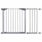 Poarta de siguranta Safety Gate pentru scari, ajustabila 107-112 cm, din otel, gri
